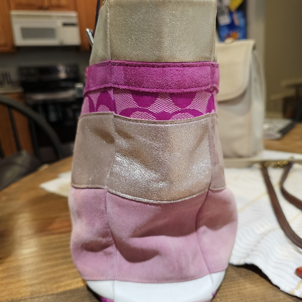 Coach Pink Gallery Patchwork Tote - image 3